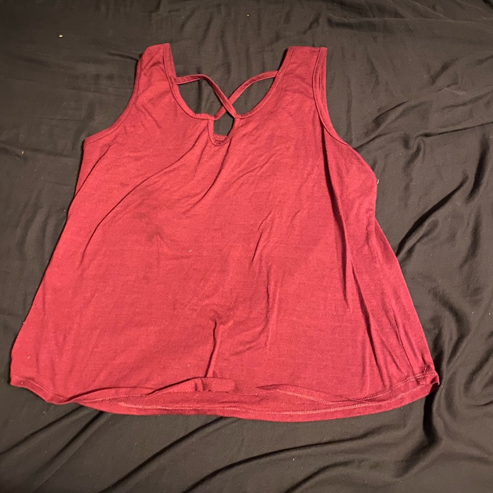 No Boundaries Burgundy Tank Top | XXL Juniors